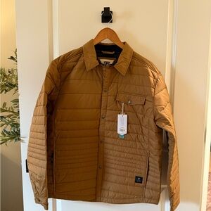 VISSLA Men's Brown Quilted Shirt Jacket NWT